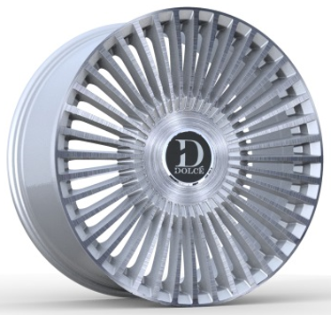 22x10.5 Dolce TRENTO Glossy Sliver Brush Face Wheel 5x112 ET25 CB73.1