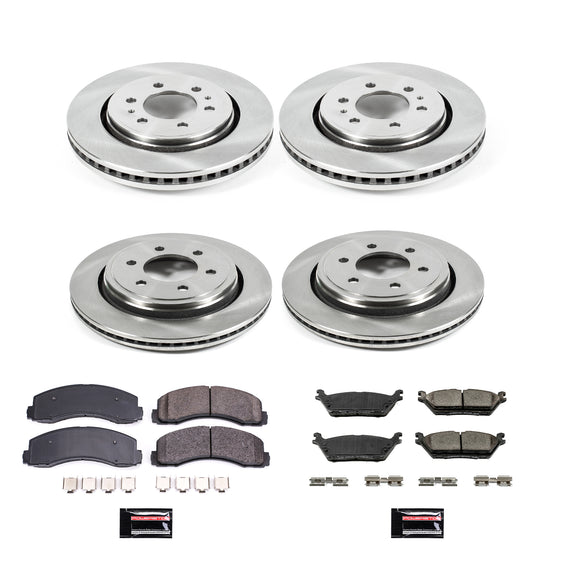 PowerStop OE Stock Replacement Low-Dust Ceramic Brake Pad and Rotor Kit