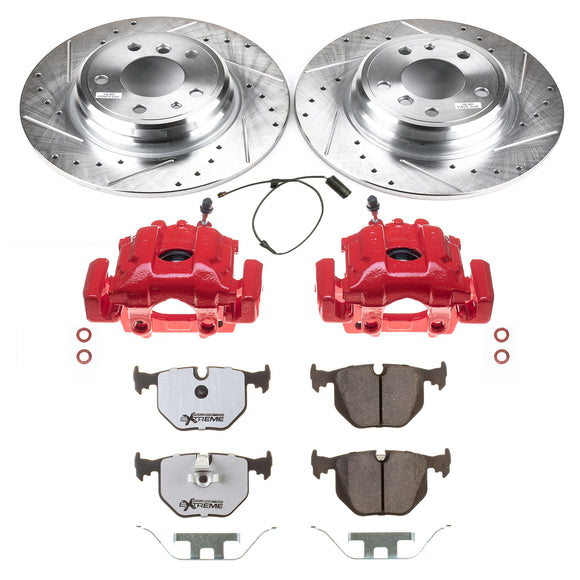 PowerStop Z26 Street Performance Ceramic Brake Pad, Drilled Slotted Rotor, and C