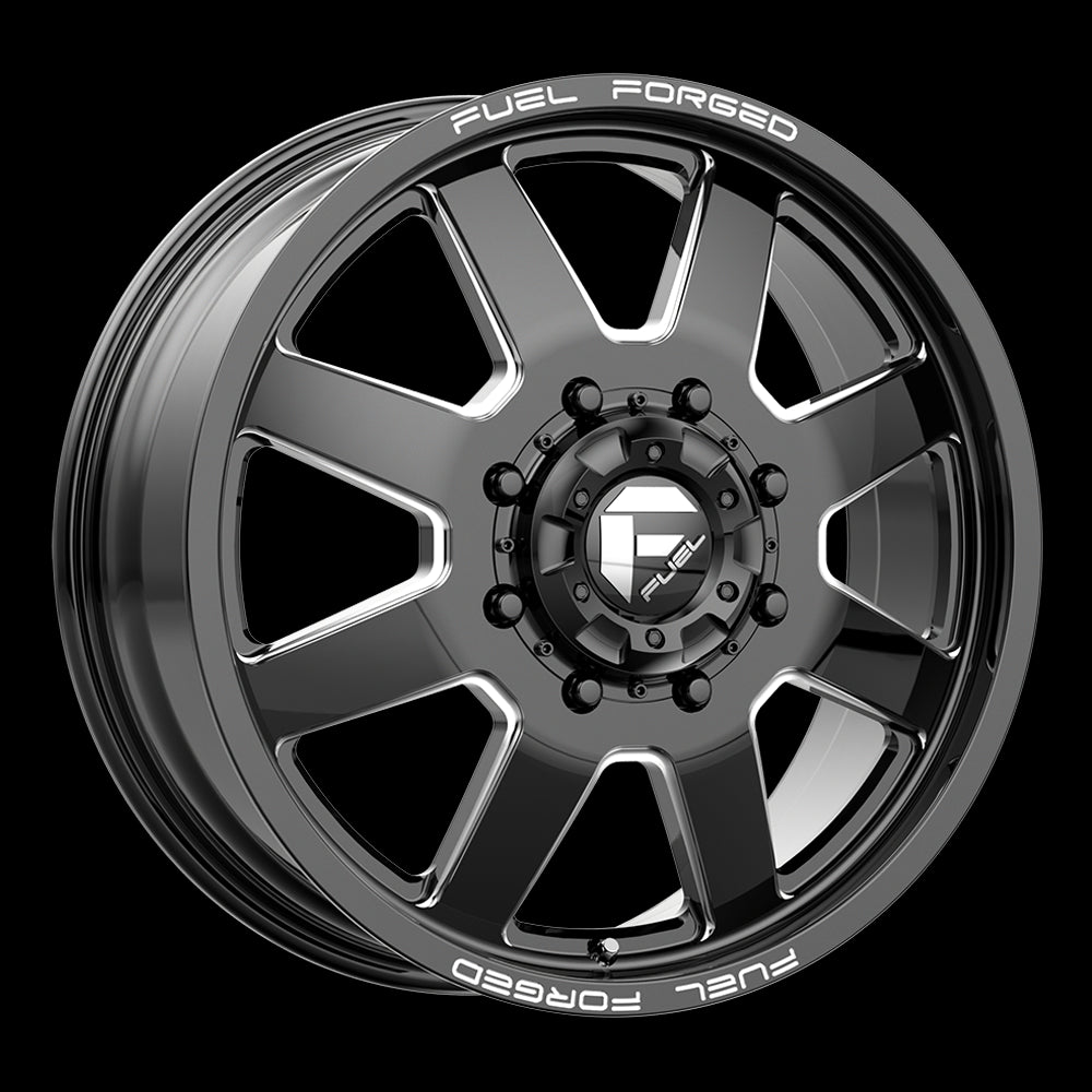 22X8.25 Fuel MONO DE09 FF09D Matte Black Milled 8X200 ET105 wheel/rim