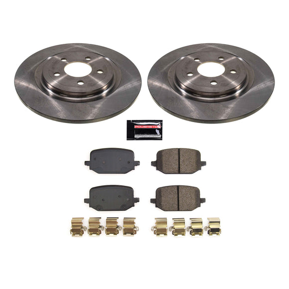 PowerStop OE Stock Replacement Low-Dust Ceramic Brake Pad and Rotor Kit
