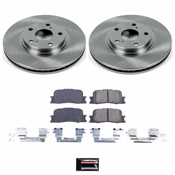 PowerStop OE Stock Replacement Low-Dust Ceramic Brake Pad and Rotor Kit