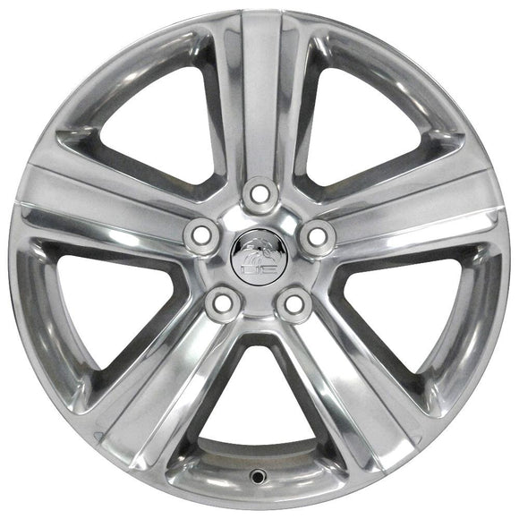 20" Replica Wheel DG65 Fits Dodge RAM Rim 20x9 Polished Wheel