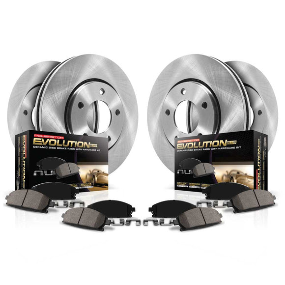PowerStop OE Stock Replacement Low-Dust Ceramic Brake Pad and Rotor Kit