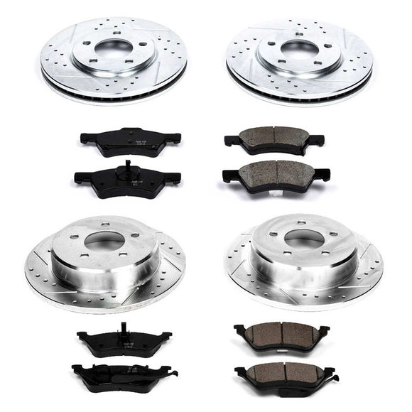 PowerStop Z23 Daily Driver Carbon-Fiber Ceramic Brake Pad and Drilled & Slotted