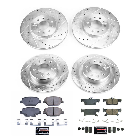 PowerStop Z23 Daily Driver Carbon-Fiber Ceramic Brake Pad and Drilled & Slotted