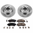 PowerStop OE Stock Replacement Low-Dust Ceramic Brake Pad and Rotor Kit