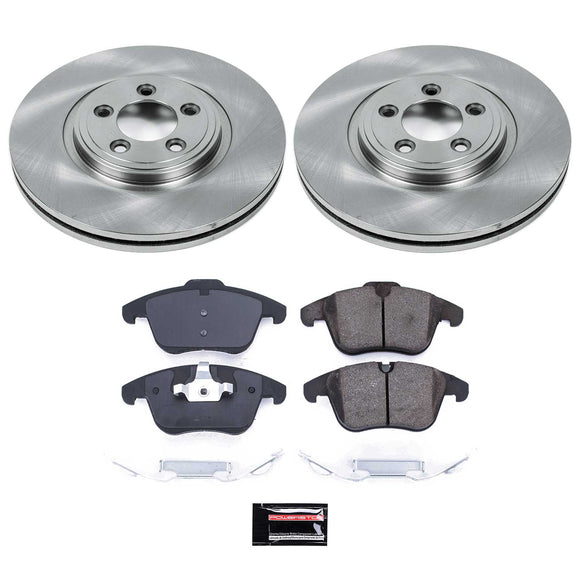 PowerStop OE Stock Replacement Low-Dust Ceramic Brake Pad and Rotor Kit