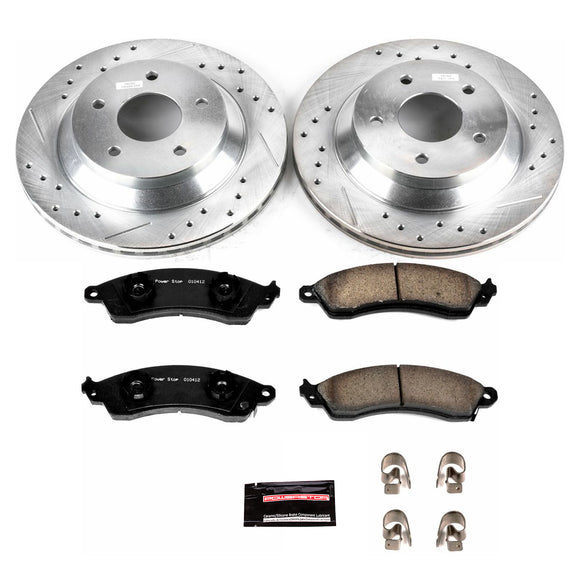 PowerStop Z23 Daily Driver Carbon-Fiber Ceramic Brake Pad and Drilled & Slotted
