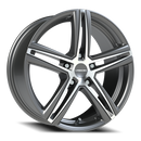 17X7.5 Vision 640 Nitrous Gunmetal Machined Face Wheel 5x108 5x4.25 ET40