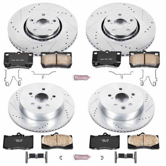 PowerStop Z23 Daily Driver Carbon-Fiber Ceramic Brake Pad and Drilled & Slotted