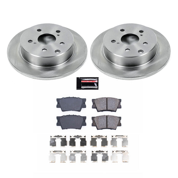 PowerStop OE Stock Replacement Low-Dust Ceramic Brake Pad and Rotor Kit