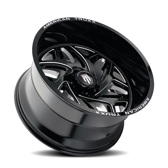 20x10 American Truxx AT1914 Euphoria Black Milled 6x135 ET-19 Wheel Rim