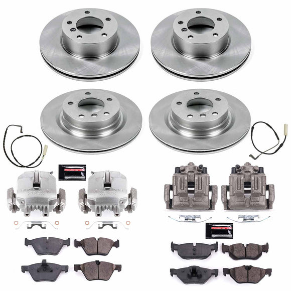 PowerStop OE Stock Replacement Low-Dust Ceramic Brake Pad, Rotor and Caliper Kit
