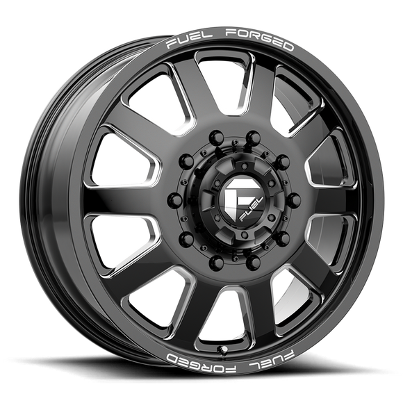 24x8.25 Fuel Off-Road DE09 FF09D Matte Black Milled 10x225 ET-225 CB170.1 Wheel