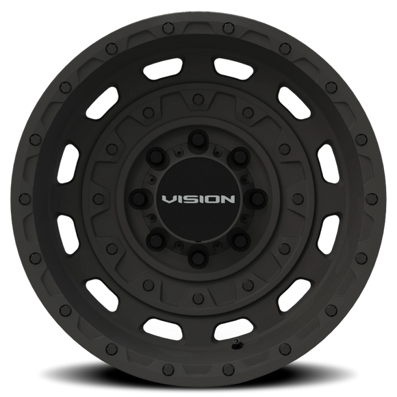 17x10 Vision 403 Tactical Satin Black Wheel 8x165.1 ET-25 CB125.2