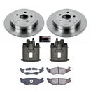 PowerStop OE Stock Replacement Low-Dust Ceramic Brake Pad, Rotor and Caliper Kit
