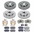 PowerStop OE Stock Replacement Low-Dust Ceramic Brake Pad, Rotor and Caliper Kit