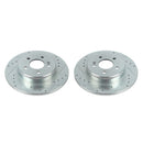 PowerStop Evolution Drilled Slotted Rotors Pair Rear For Mercedes-Benz C300