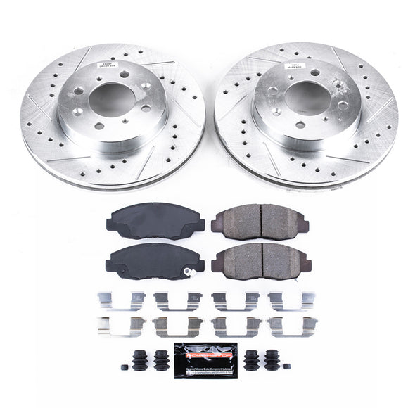 PowerStop Z23 Daily Driver Carbon-Fiber Ceramic Brake Pad and Drilled & Slotted