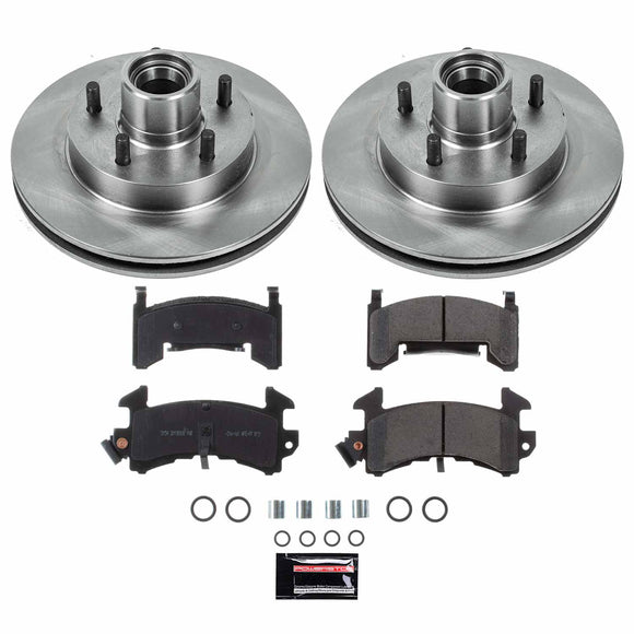PowerStop OE Stock Replacement Low-Dust Ceramic Brake Pad and Rotor Kit