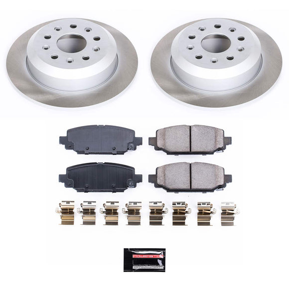 PowerStop Semi-Coated Rotor and Low-Dust Ceramic Brake Pad Kit