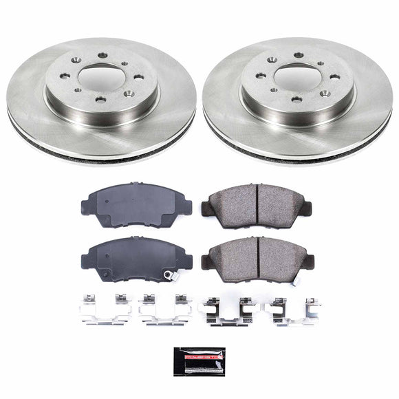 PowerStop OE Stock Replacement Low-Dust Ceramic Brake Pad and Rotor Kit