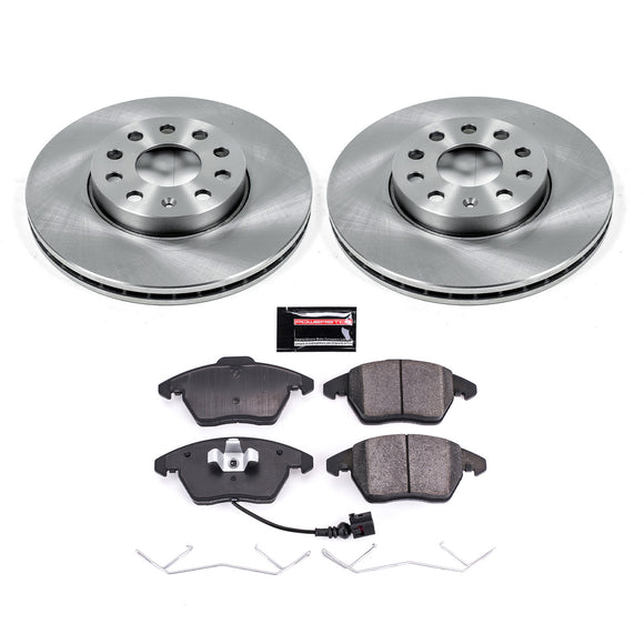 PowerStop OE Stock Replacement Low-Dust Ceramic Brake Pad and Rotor Kit