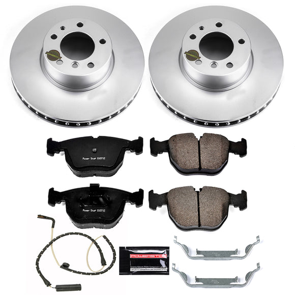PowerStop Genuine Geomet Coated Rotor and Carbon-Fiber Ceramic Brake Pad Kit