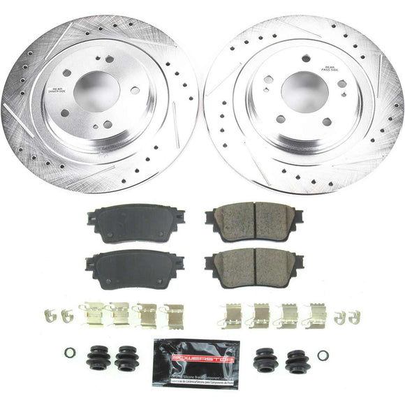 PowerStop Z23 Daily Driver Carbon-Fiber Ceramic Brake Pad and Drilled & Slotted