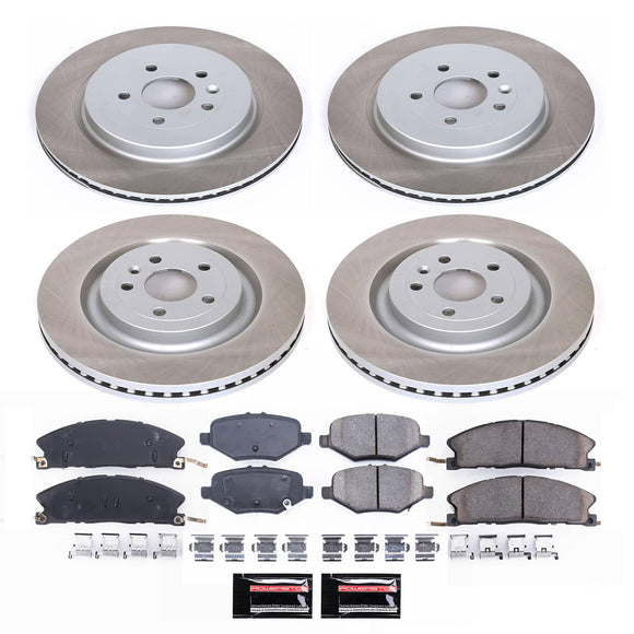 PowerStop Semi-Coated Rotor and Low-Dust Ceramic Brake Pad Kit