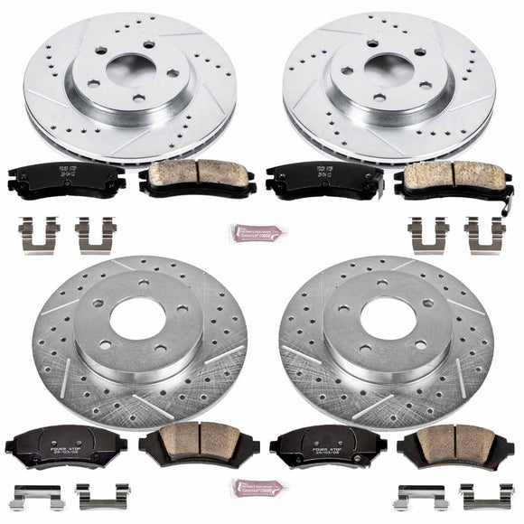 PowerStop Z23 Daily Driver Carbon-Fiber Ceramic Brake Pad and Drilled & Slotted