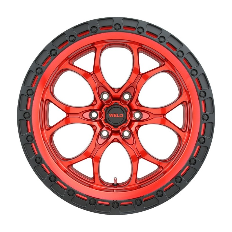 20x10 WELD Off-Road Ledge Six Red / Black 6x139.7 6x5.5 ET-18 Wheel Rim