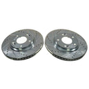 PowerStop Evolution Drilled Slotted Rotors Pair Front For Kia Forte