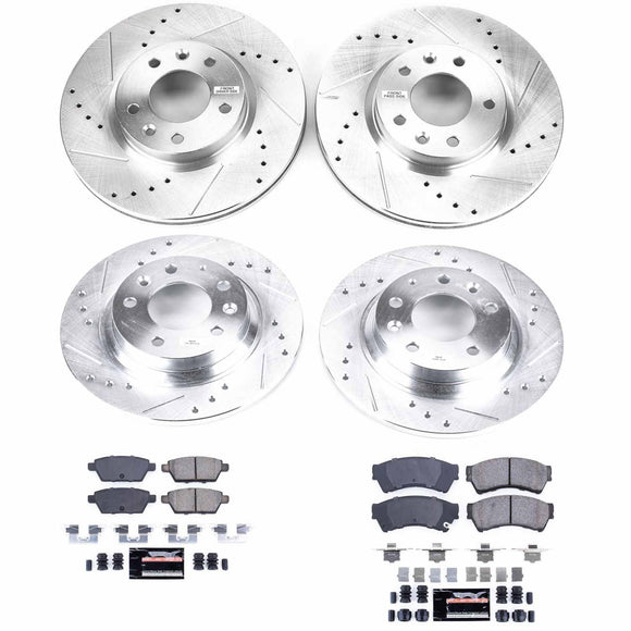 PowerStop Z23 Daily Driver Carbon-Fiber Ceramic Brake Pad and Drilled & Slotted