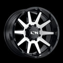 18x9 Ion 143 Black Machined 5x139.7 ET0 CB108 Wheel Rim