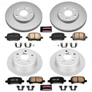 PowerStop Genuine Geomet Coated Rotor and Low-Dust Ceramic Brake Pad Kit