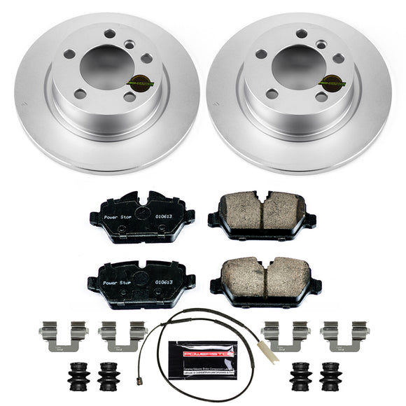 PowerStop Genuine Geomet Coated Rotor and Carbon-Fiber Ceramic Brake Pad Kit