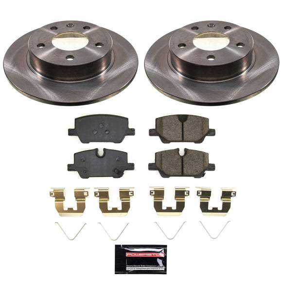PowerStop OE Stock Replacement Low-Dust Ceramic Brake Pad and Rotor Kit