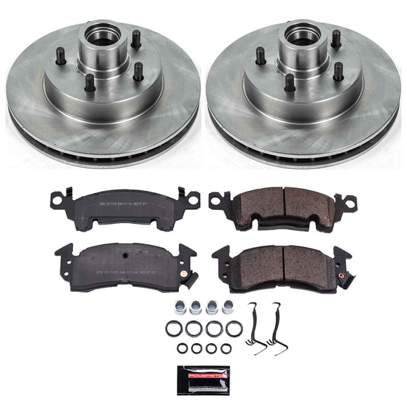 PowerStop OE Stock Replacement Low-Dust Ceramic Brake Pad and Rotor Kit