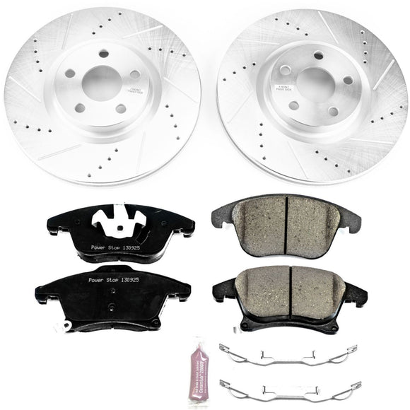 PowerStop Z23 Daily Driver Carbon-Fiber Ceramic Brake Pad and Drilled & Slotted