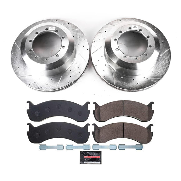PowerStop Z36 Carbon-Fiber Ceramic Brake Pad with Drilled and Slotted Rotor Kit