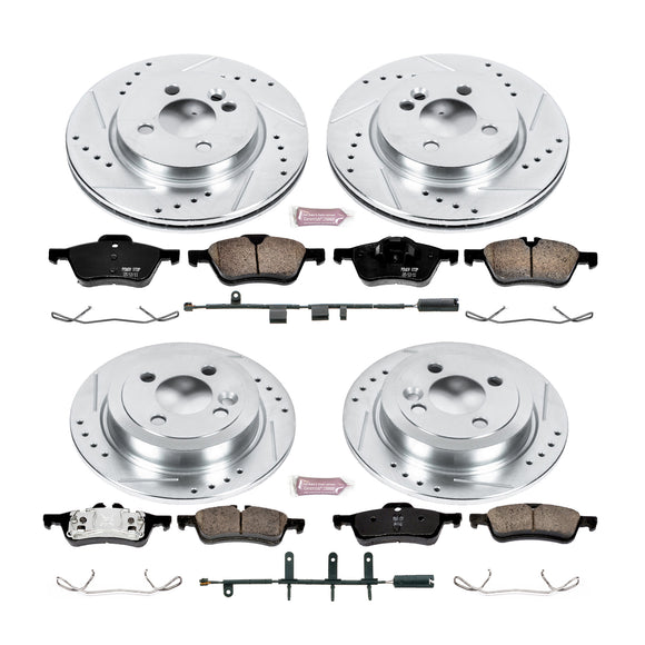 PowerStop Z23 Daily Driver Carbon-Fiber Ceramic Brake Pad and Drilled & Slotted