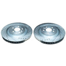 PowerStop Evolution Drilled Slotted Rotors Pair Front For Ford Taurus
