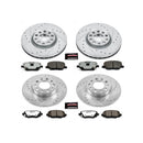 PowerStop Z36 Carbon-Fiber Ceramic Brake Pad with Drilled and Slotted Rotor Kit
