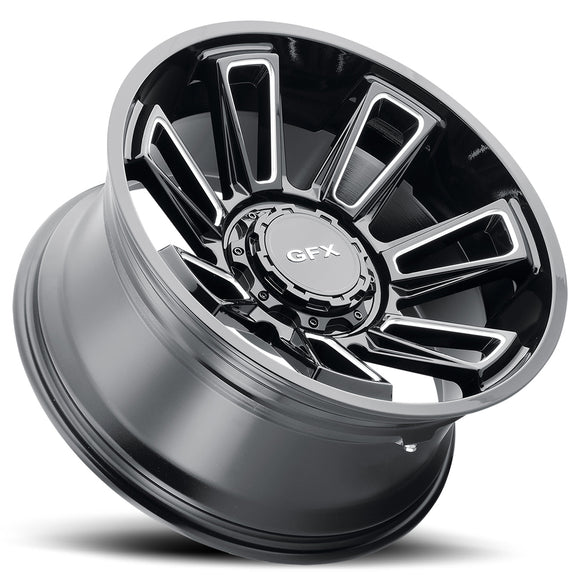 18x9 G-FX TR21 Gloss Black Milled 5x127/135 ET0 wheel/rim