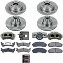 PowerStop OE Stock Replacement Low-Dust Ceramic Brake Pad, Rotor and Caliper Kit