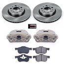 PowerStop OE Stock Replacement Low-Dust Ceramic Brake Pad, Rotor and Caliper Kit