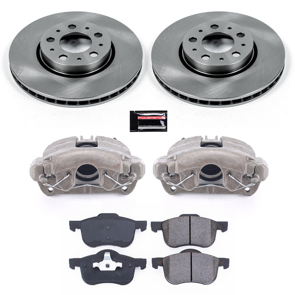 PowerStop OE Stock Replacement Low-Dust Ceramic Brake Pad, Rotor and Caliper Kit