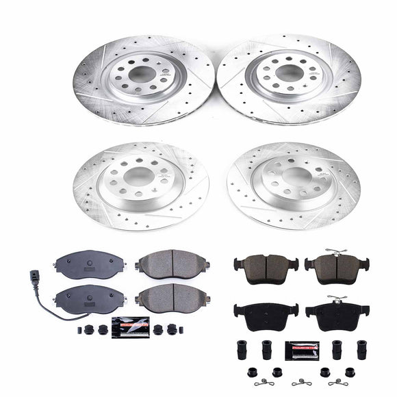PowerStop Z23 Daily Driver Carbon-Fiber Ceramic Brake Pad and Drilled & Slotted
